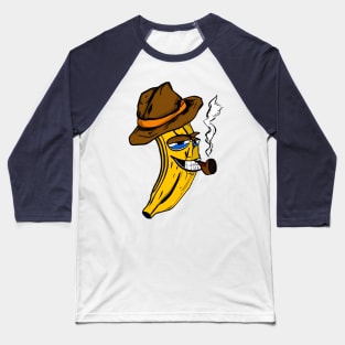 The Crooked Banana series : smoking cowboy banana Baseball T-Shirt